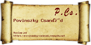 Povinszky Csanád névjegykártya